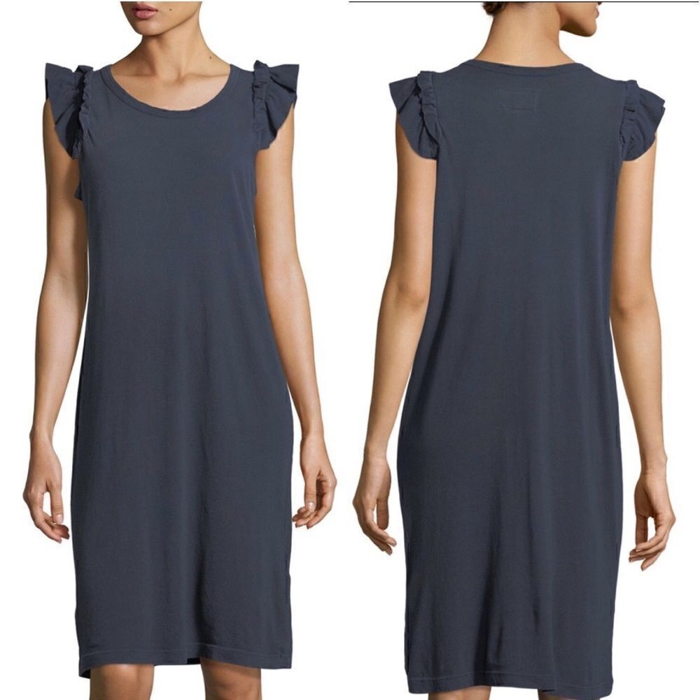 CURRENT/ELLIOTT The Ruffle Muscle Cotton Shift Dress Size 2/ Medium